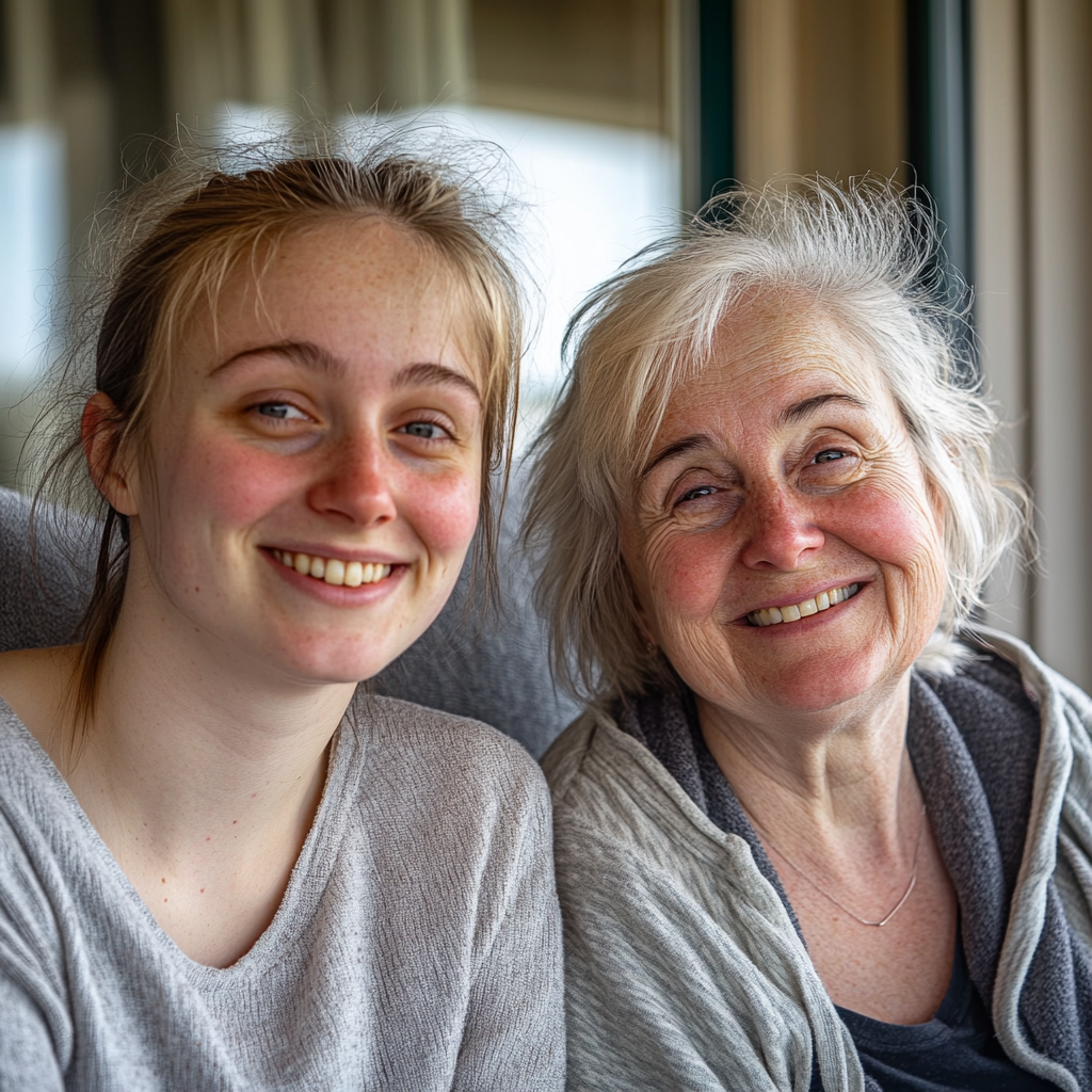 A smiling daughter and mother-in-law duo | Source: No source