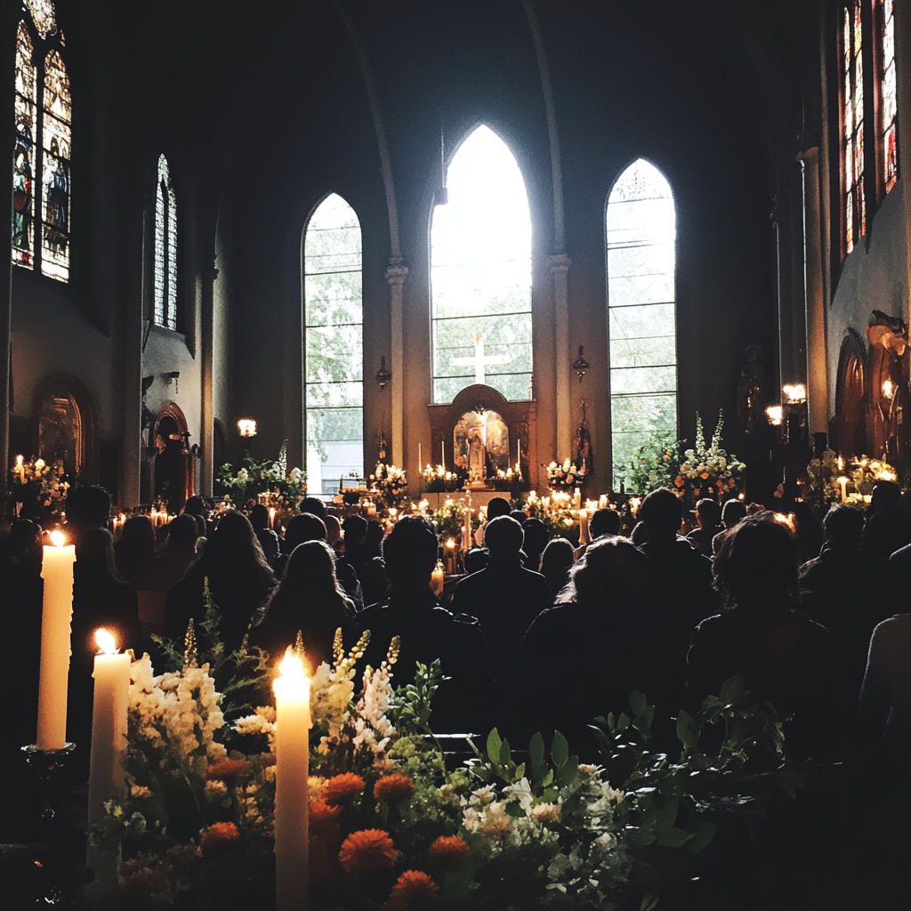 People at a funeral | Source: No source