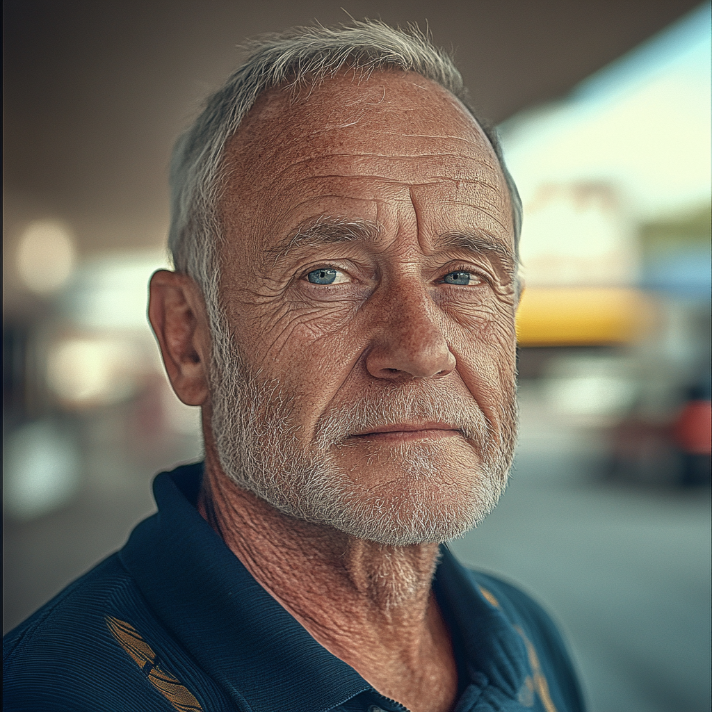 A man standing in a parking lot | Source: No source