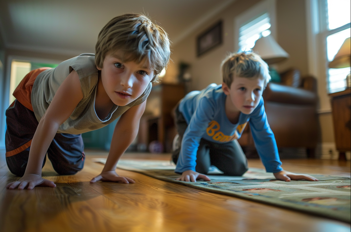 Two boys playing in a living room | Source: No source