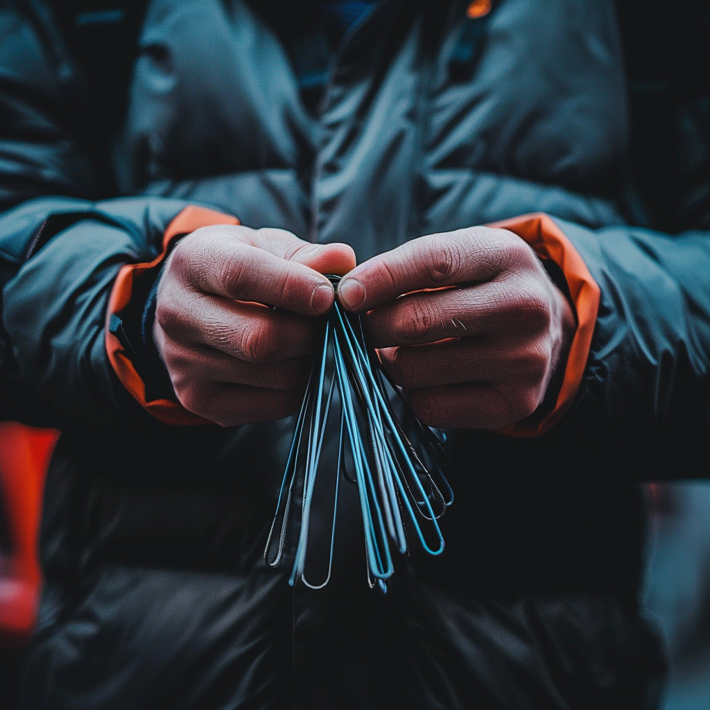 A person holding zip ties | Source: no source