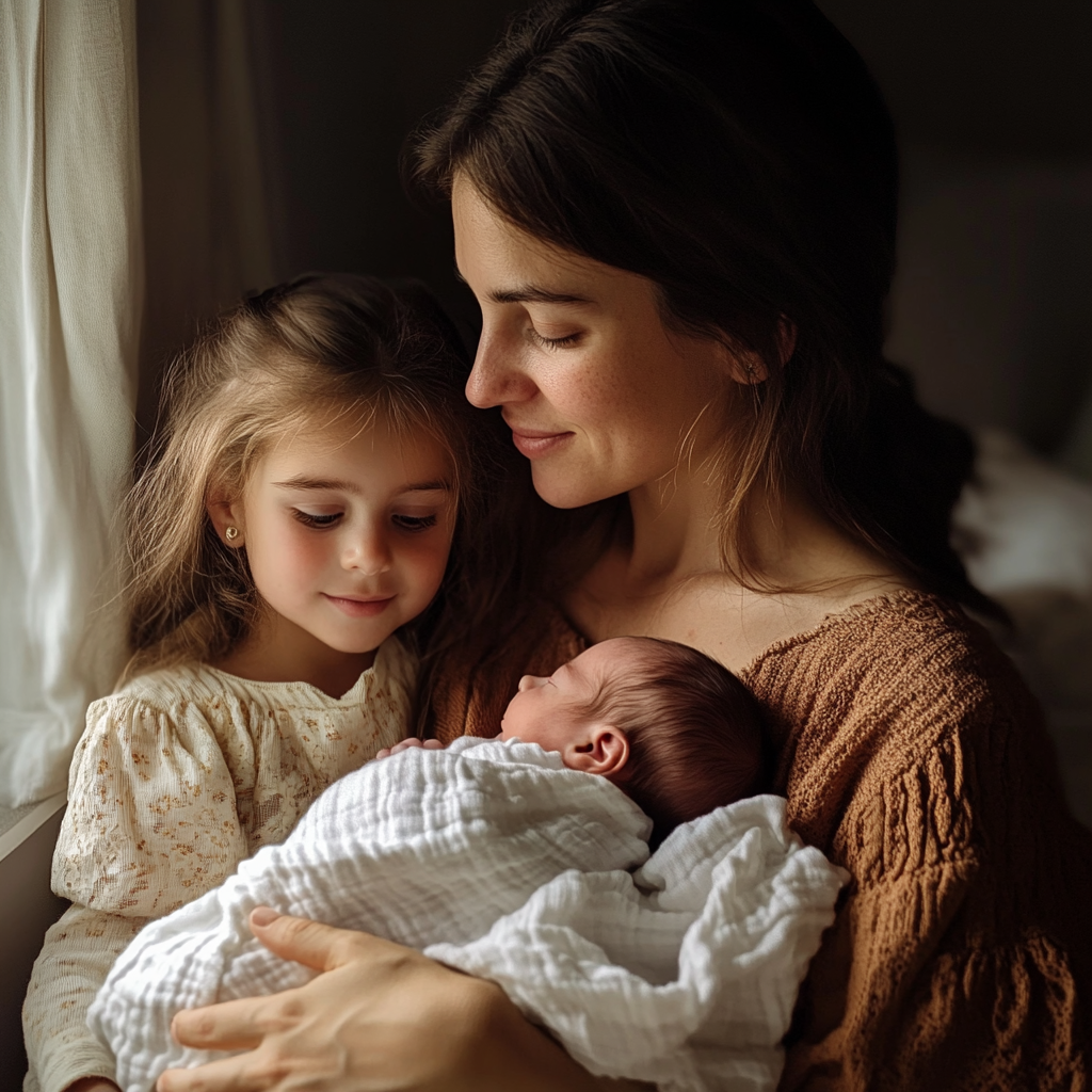 Mother bonding with her children | Source: No source