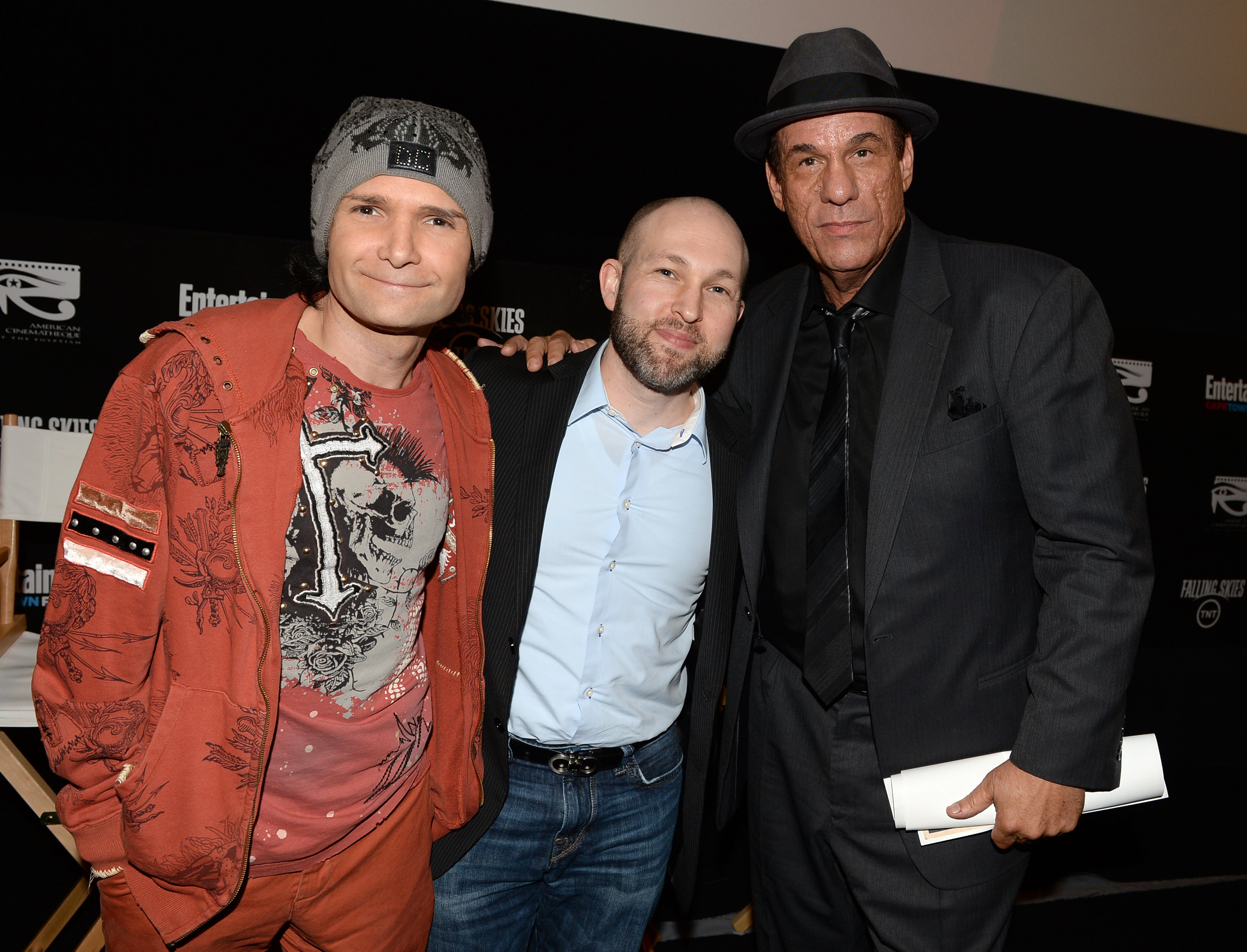 Corey Feldman, Jeff Cohen, and Robert Davi attend the screening for "The Goonies" on May 5, 2013 in Hollywood, California | Source: Getty Images