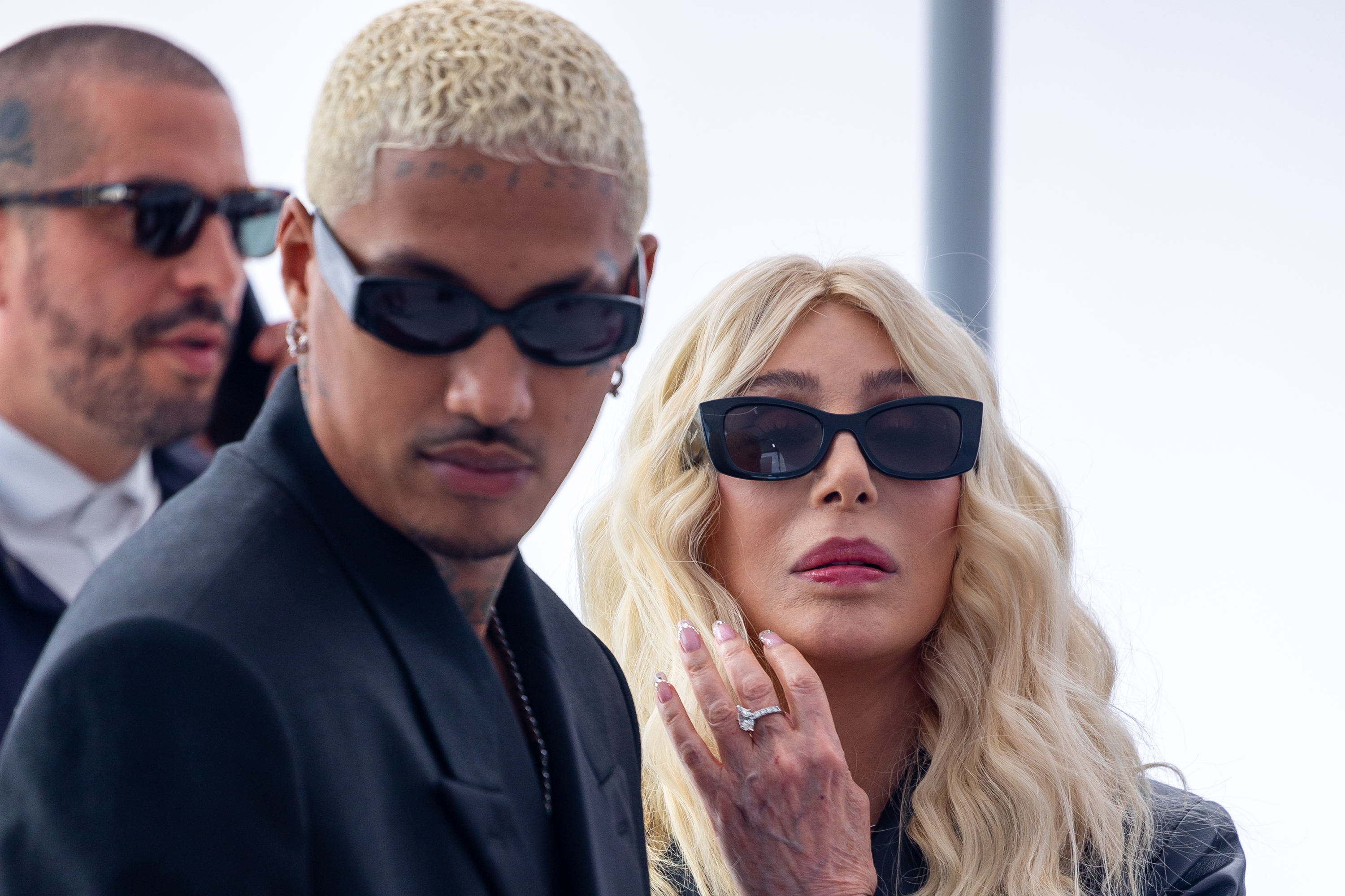 Cher and her boyfriend, Alexander Edwards, during Paris Fashion Week on September 28, 2023 | Source: Getty Images