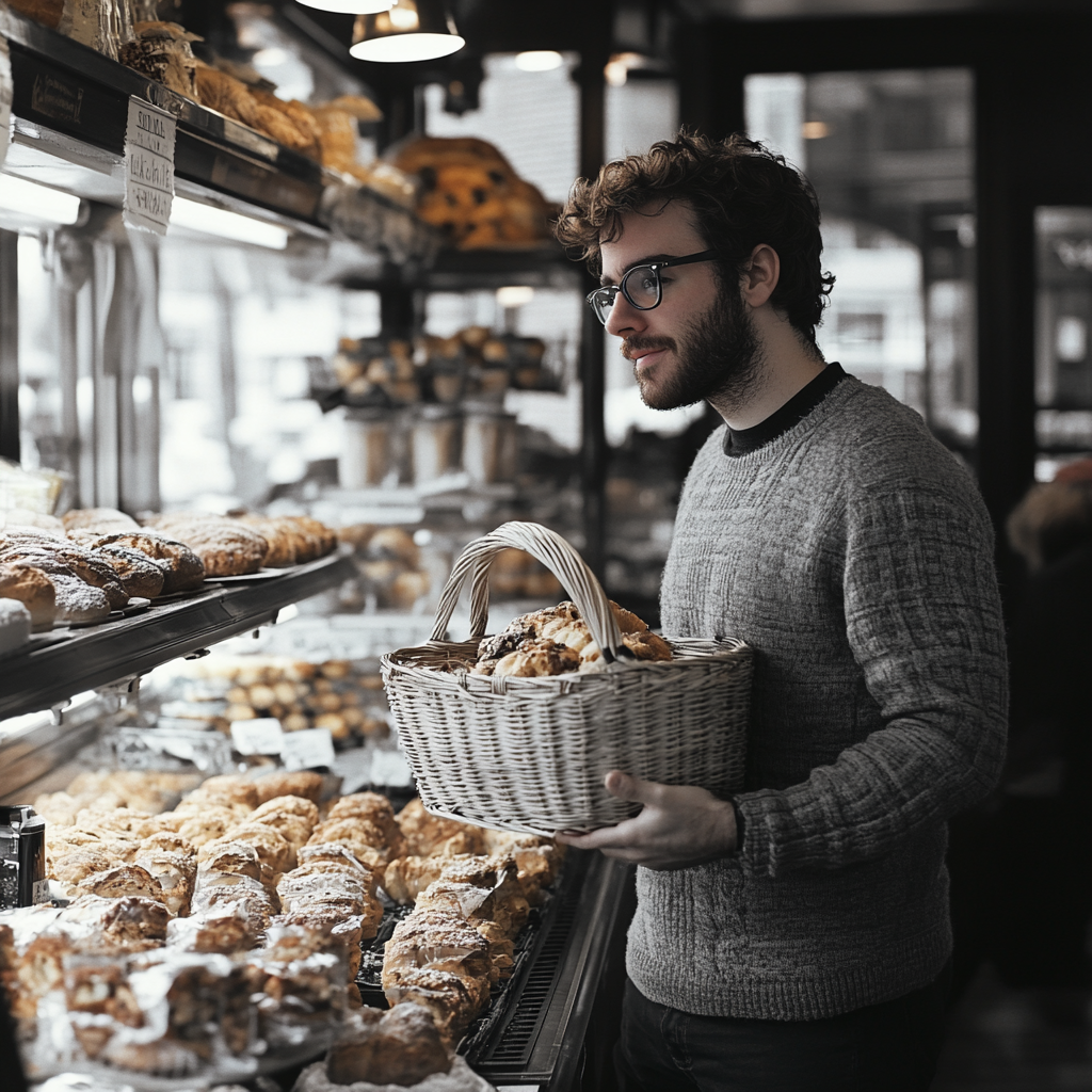 A man at a bakery | Source: no source