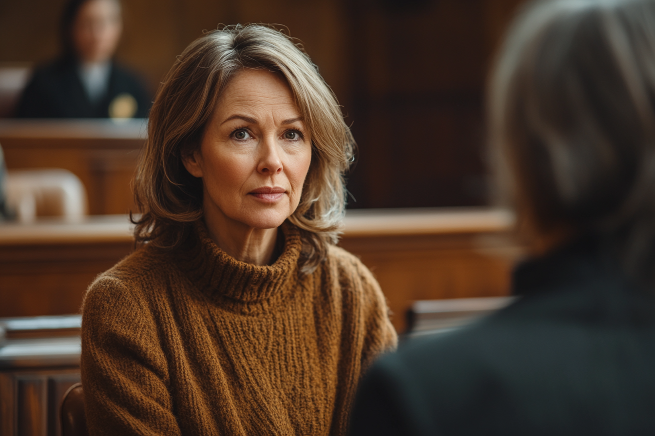 Serious woman talking to a judge | Source: No source