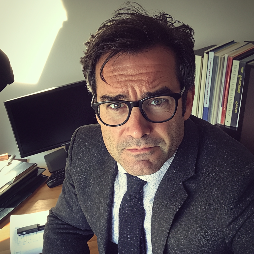 A lawyer sitting at his desk | Source: no source