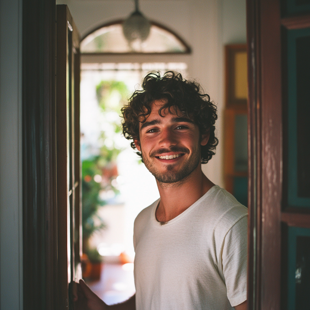 A man holding his door open | Source: No source