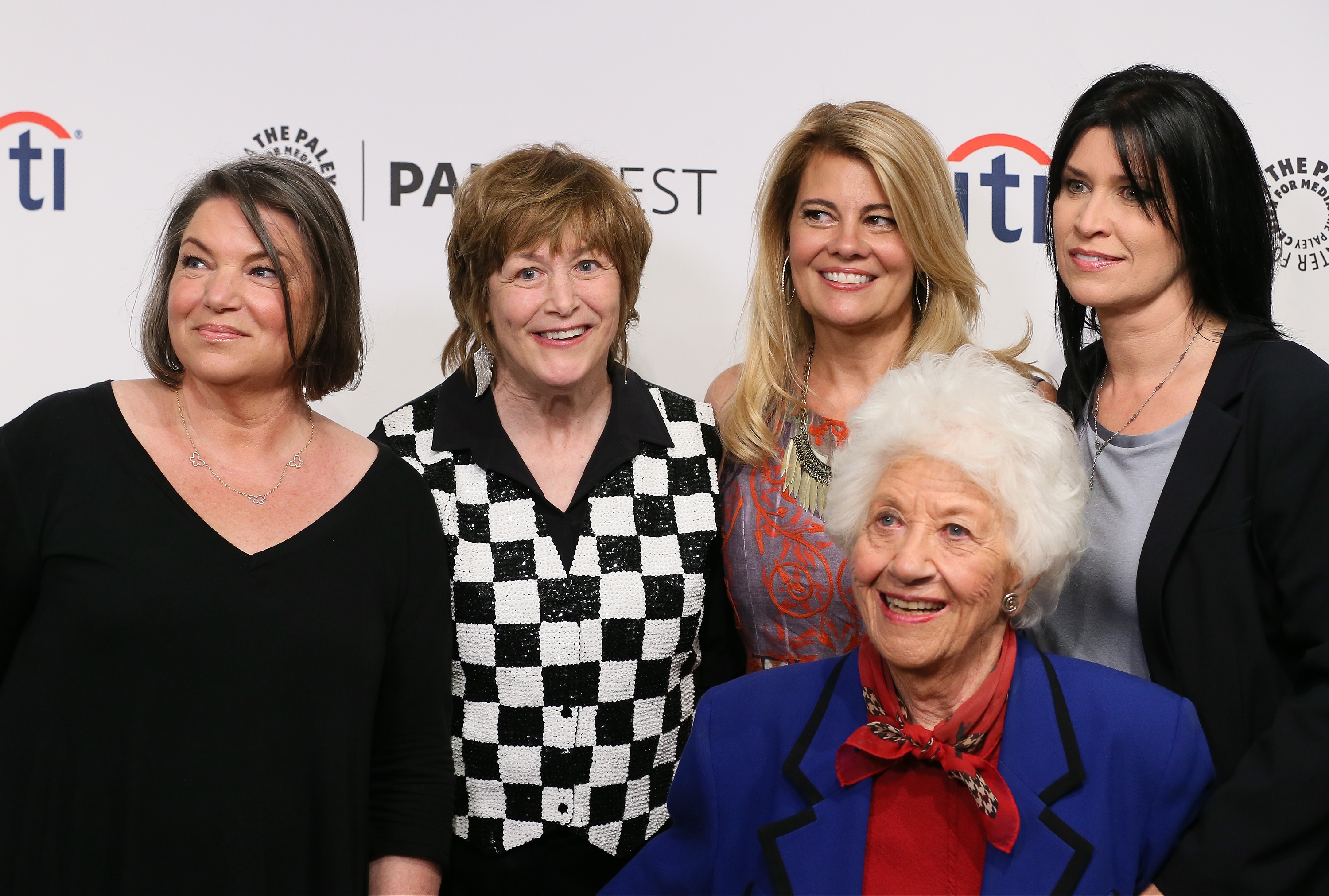 Mindy Cohn, Geri Jewell, Lisa Whelchel, Charlotte Rae and Nancy McKeon attend the "The Facts Of Life" 35th anniversary reunion on September 15, 2014 | Source: Getty Images