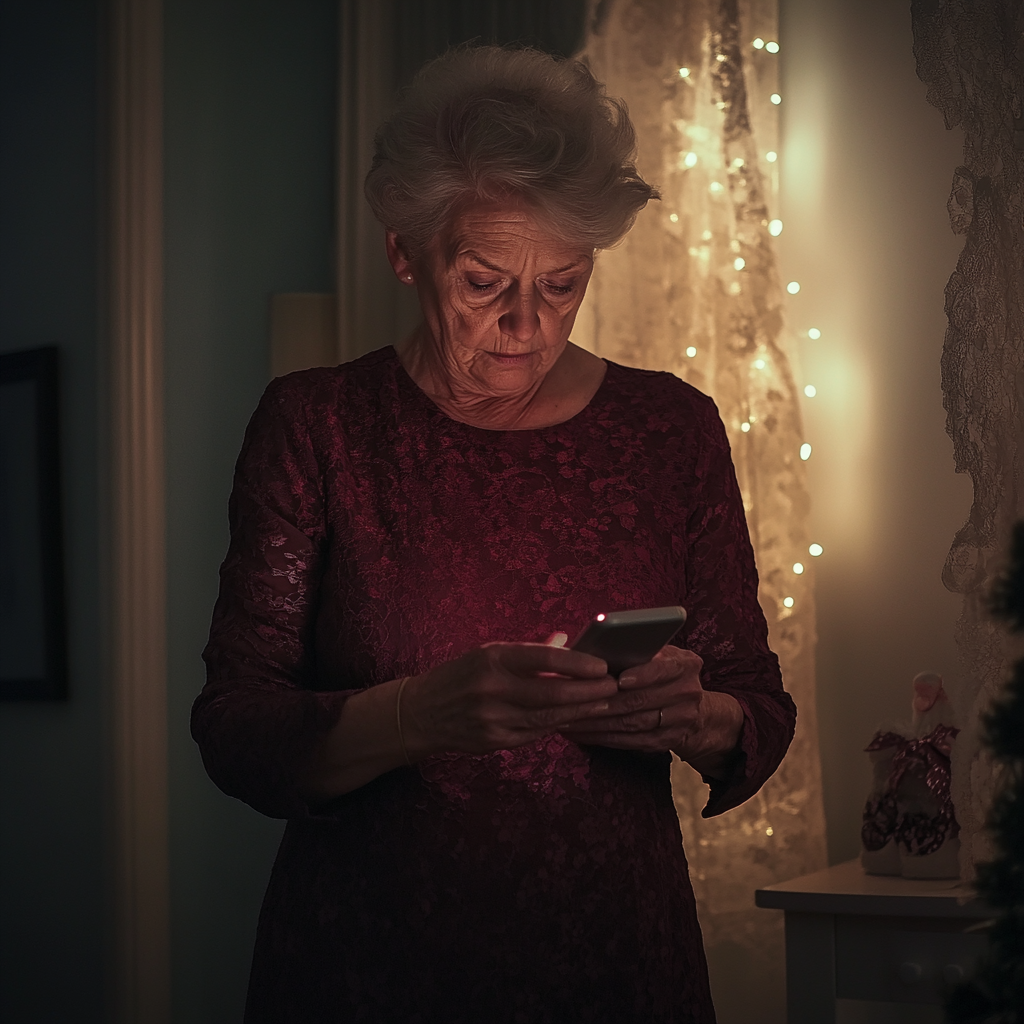 A concerned woman looking at her phone | Source: no source
