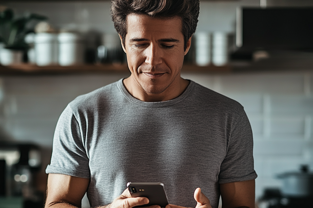 A man using his phone | Source: No source