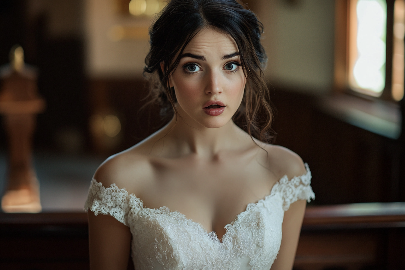 A bride standing near the altar | Source: no source