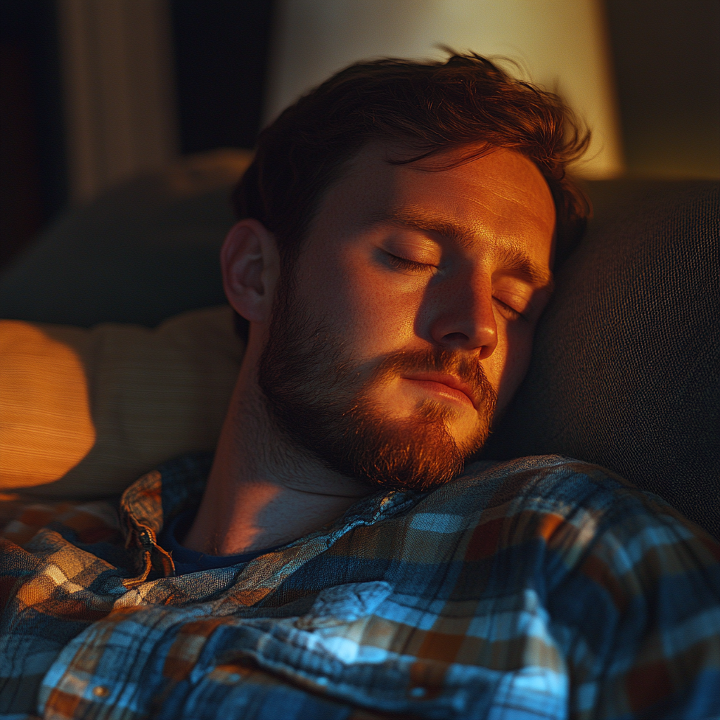 A man sitting on the couch | Source: no source