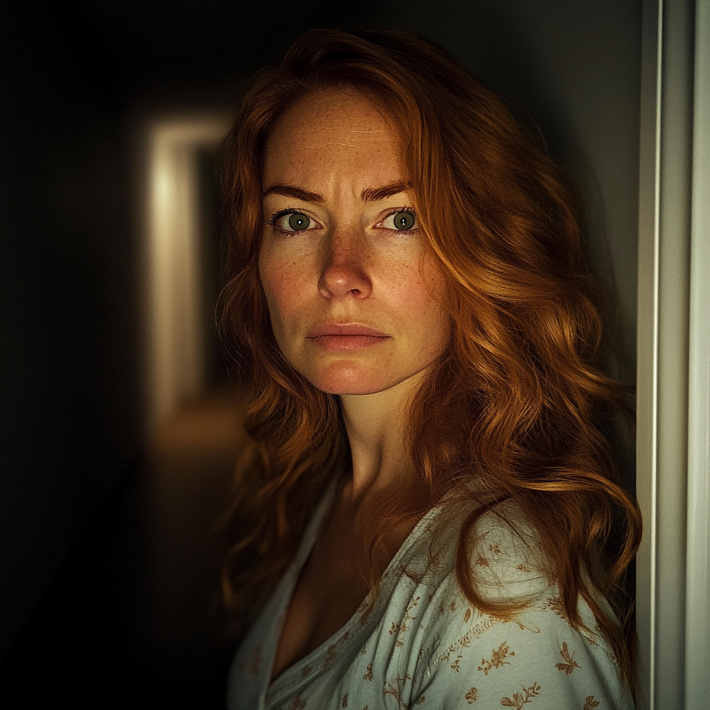 A woman standing in a hallway | Source: no source