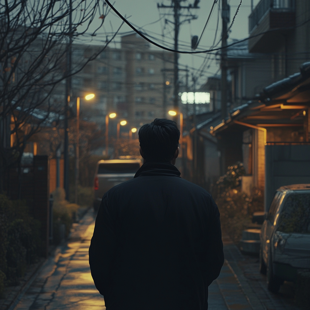 A man walking down a street | Source: No source