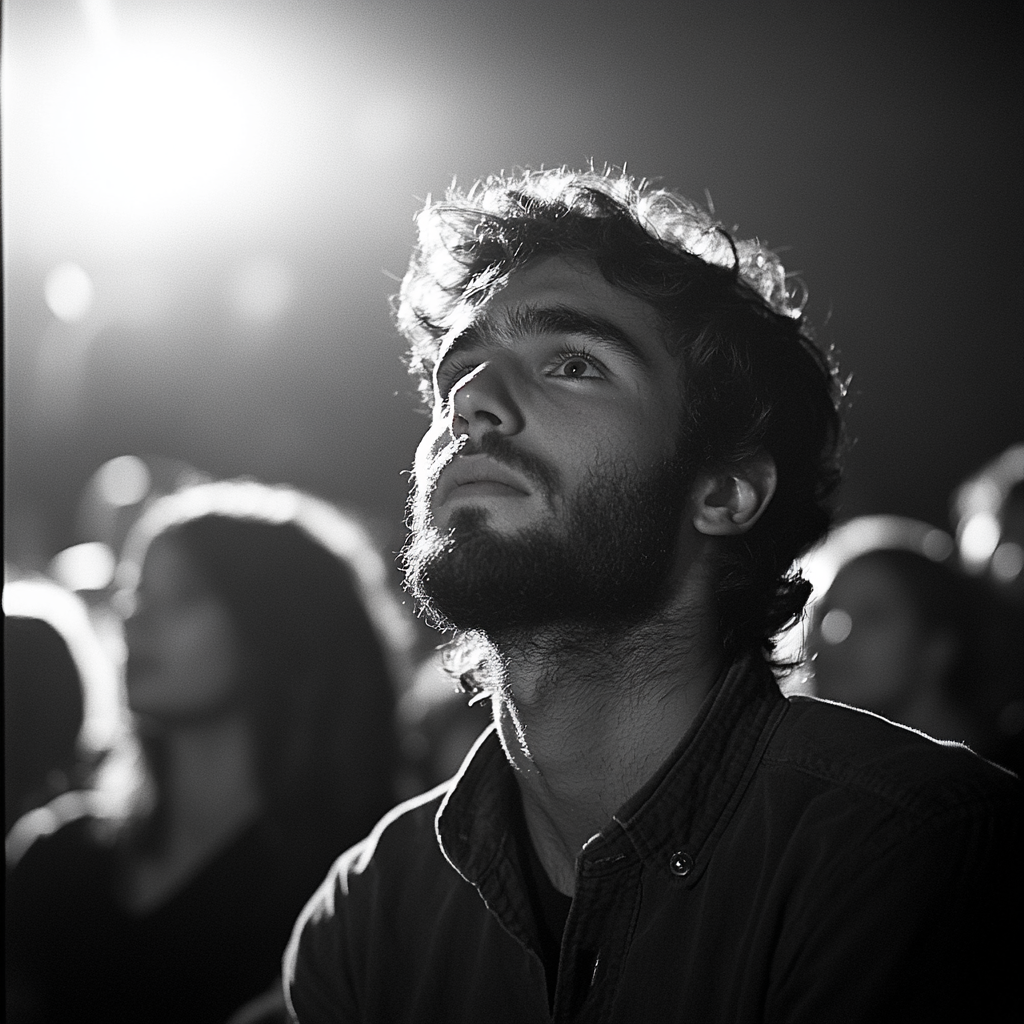 A man at a music concert | Source: No source