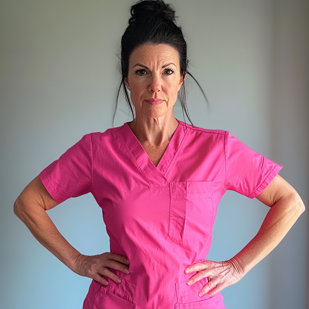 A nurse with her hands on her hips | Source: no source