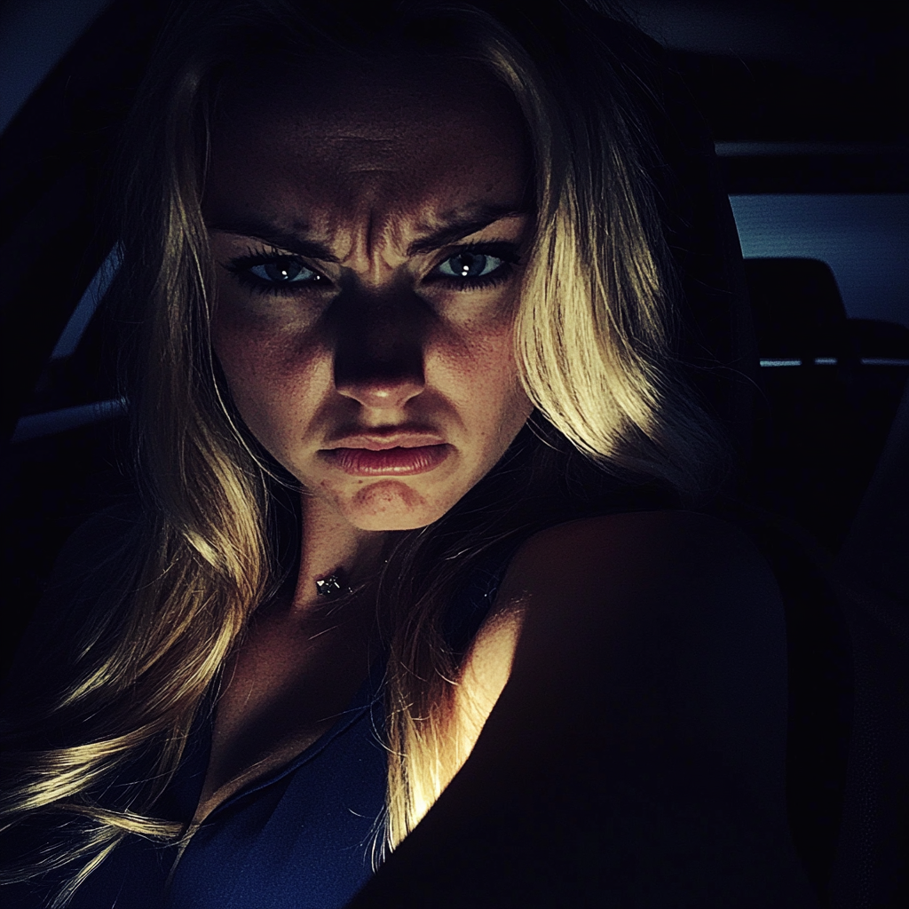 An upset woman sitting in a car | Source: No source