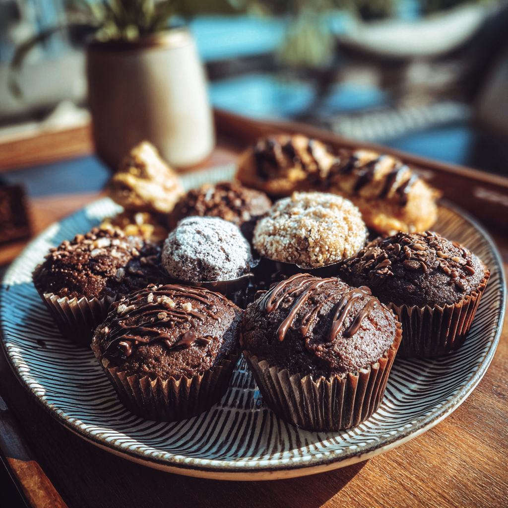 A platter of muffins and pastries | Source: No source