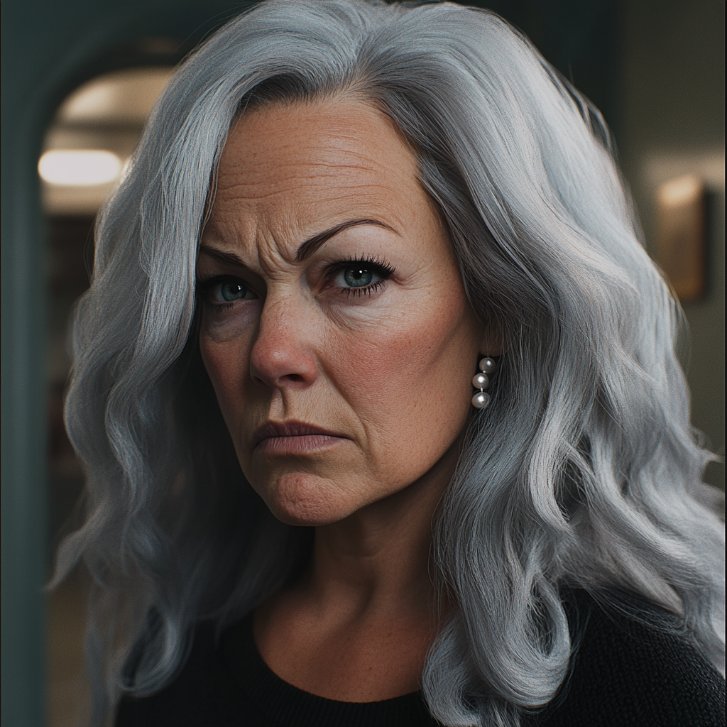 An angry woman in a hospital ward | Source: no source
