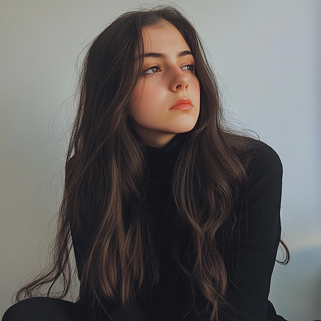 A teenage girl sitting in an office | Source: No source