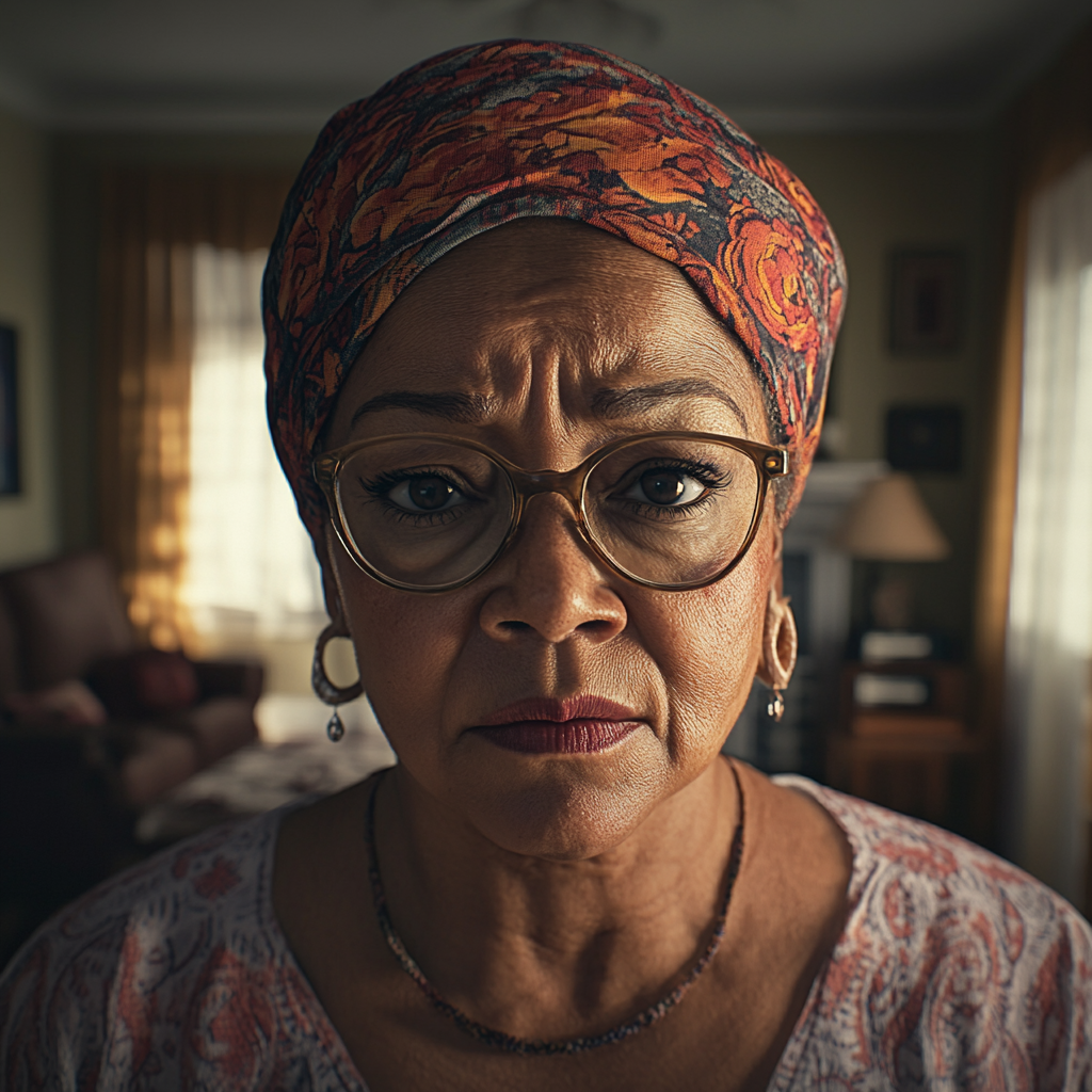 An angry woman looking straight ahead | Source: No source