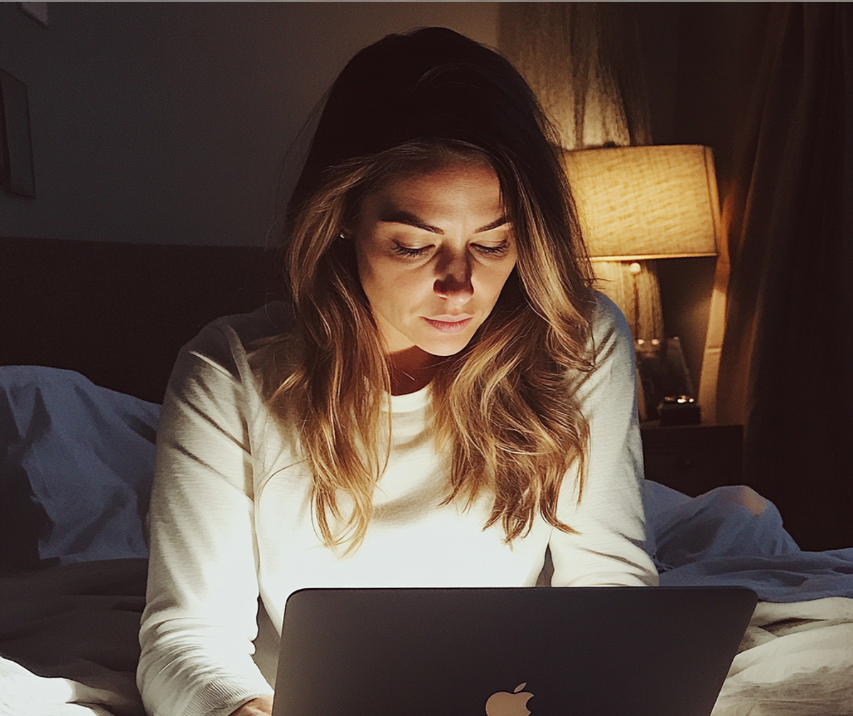 A woman using her laptop | Source: no source
