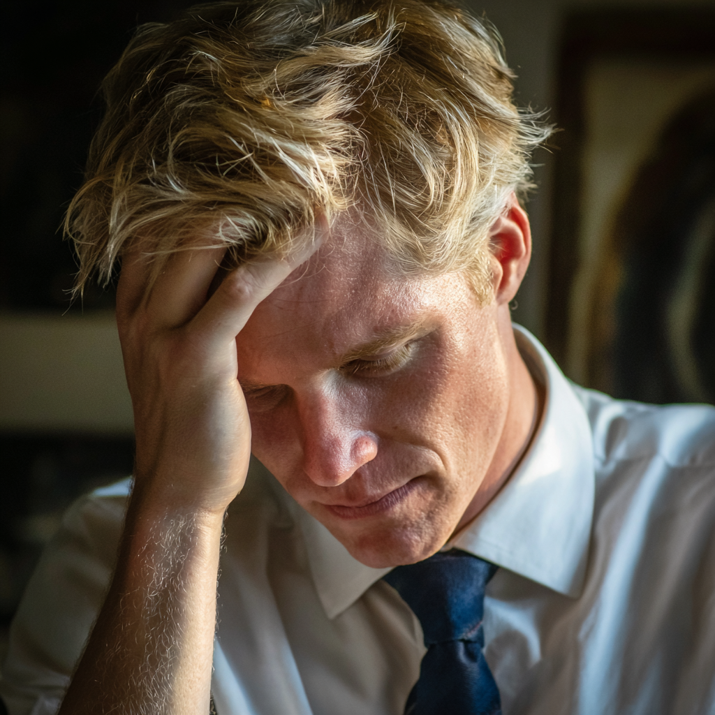 A man holding his head | Source: No source