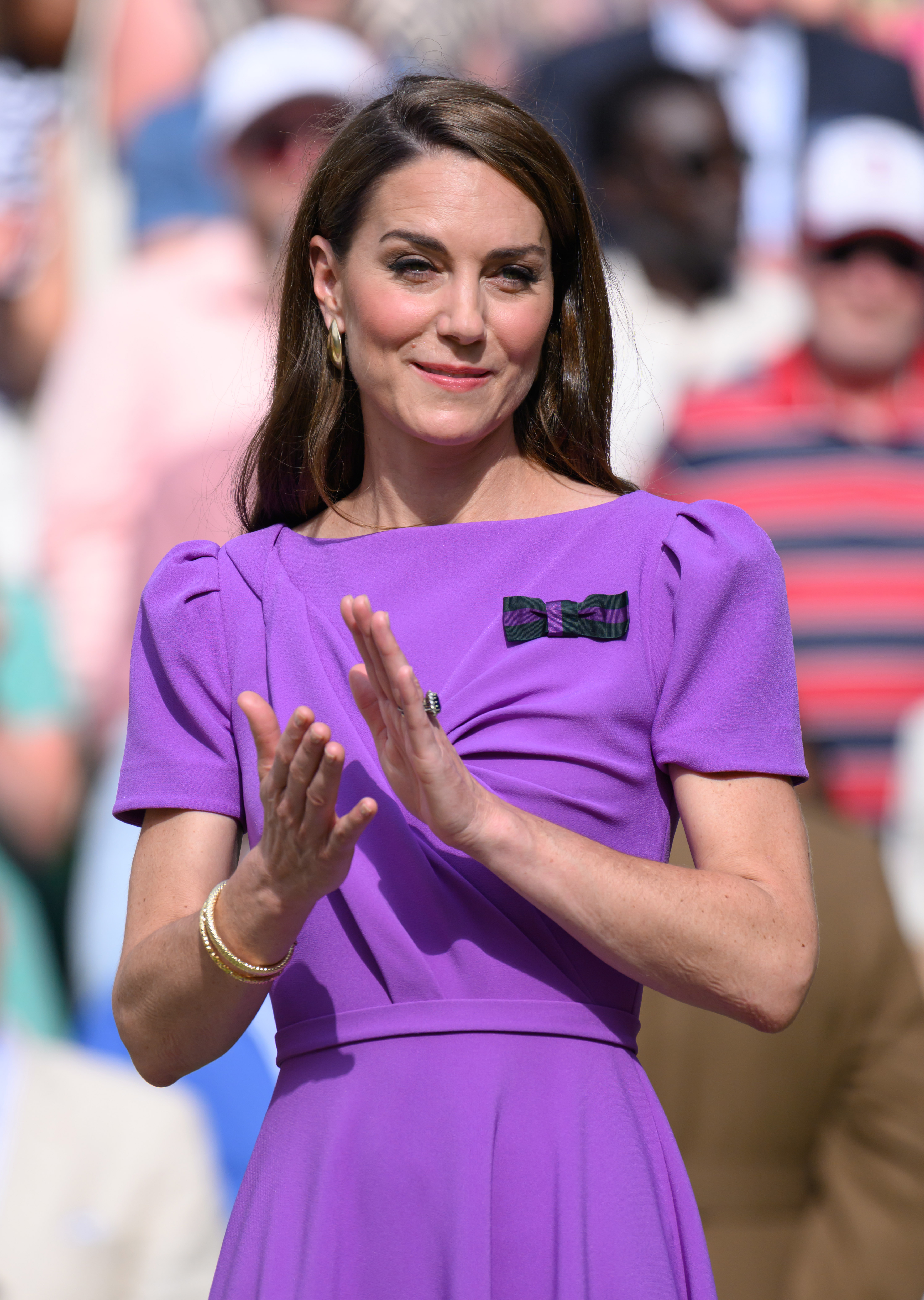 Catherine, Princess of Wales, on day 14 of the Wimbledon Championships at the All England Lawn Tennis and Croquet Club on July 14, 2024, in London. | Source: Getty Images