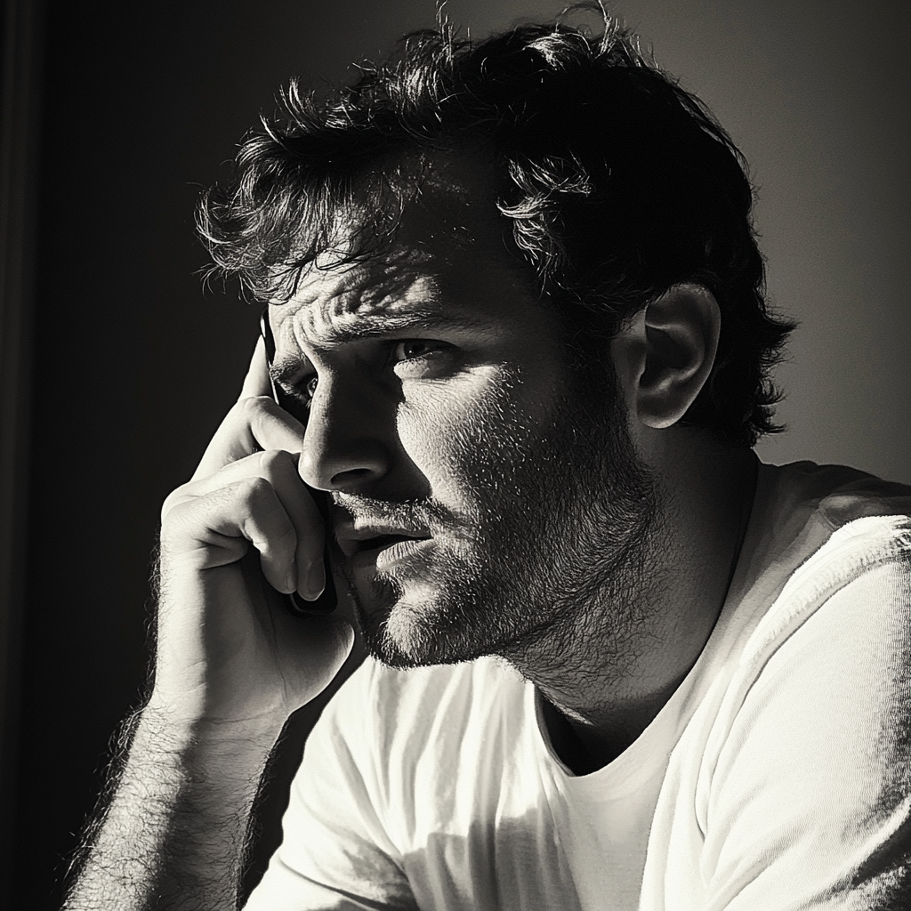 An upset man talking on the phone | Source: no source