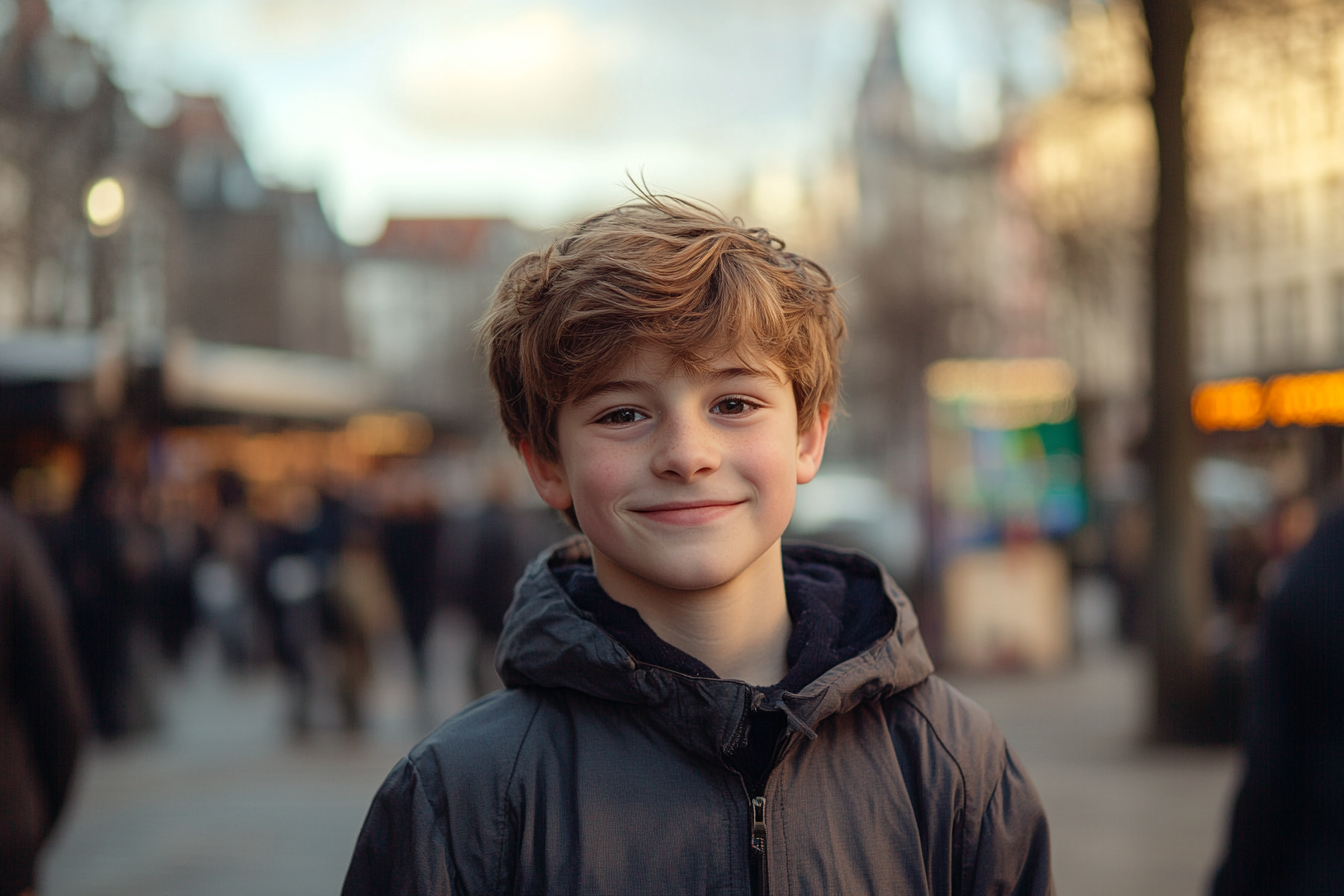 A teen boy smiling shyly | Source: No source