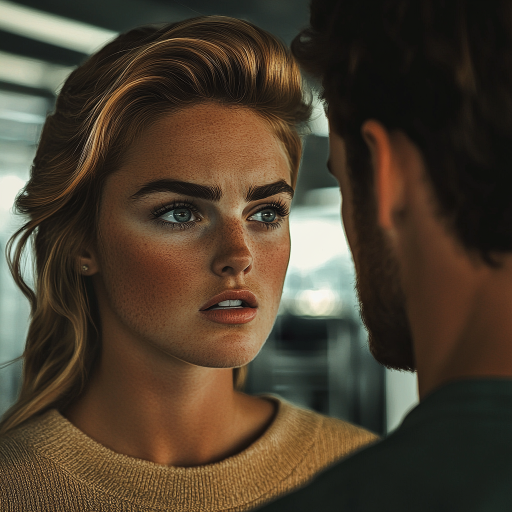 A furious woman talking to a man | Source: No source