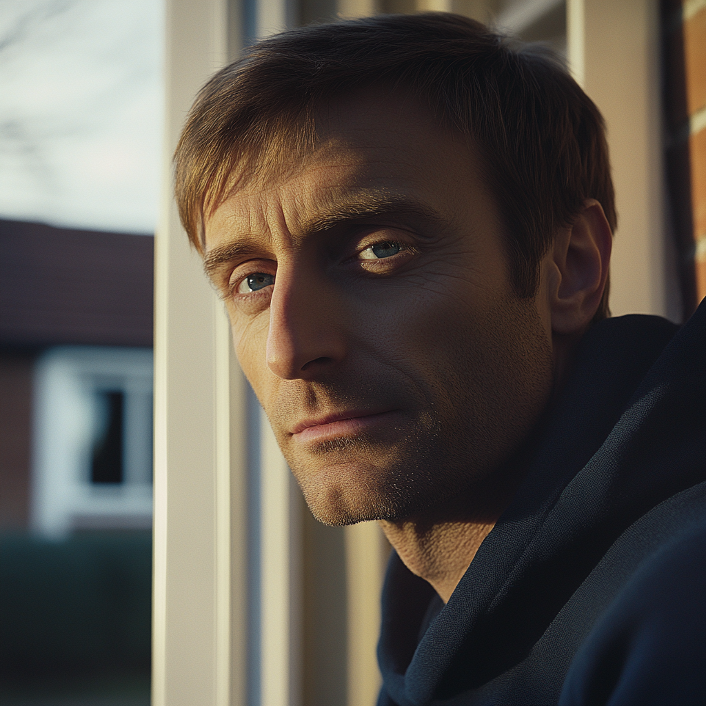 A man standing outside a house | Source: No source