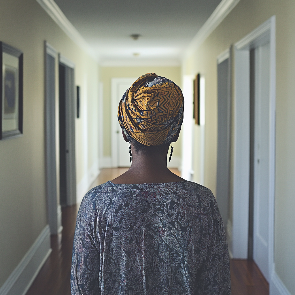 A woman walking away | Source: No source