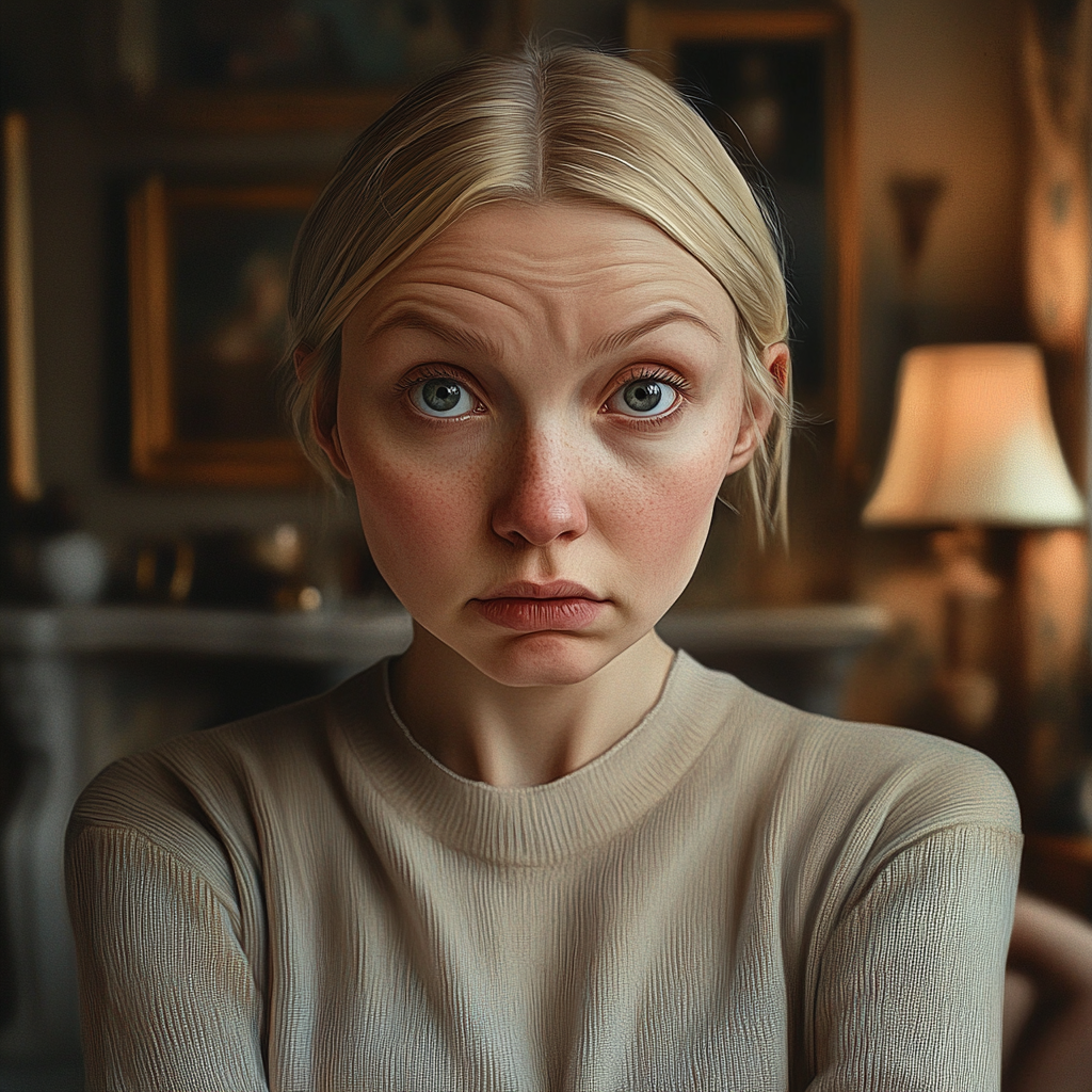 A carefree woman frowning | Source: no source