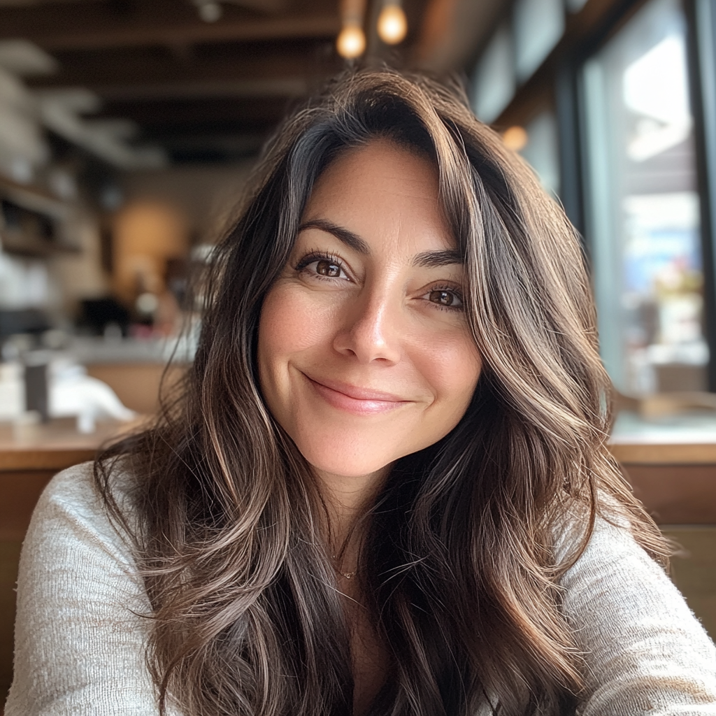 A woman sitting in a coffee shop | Source: No source