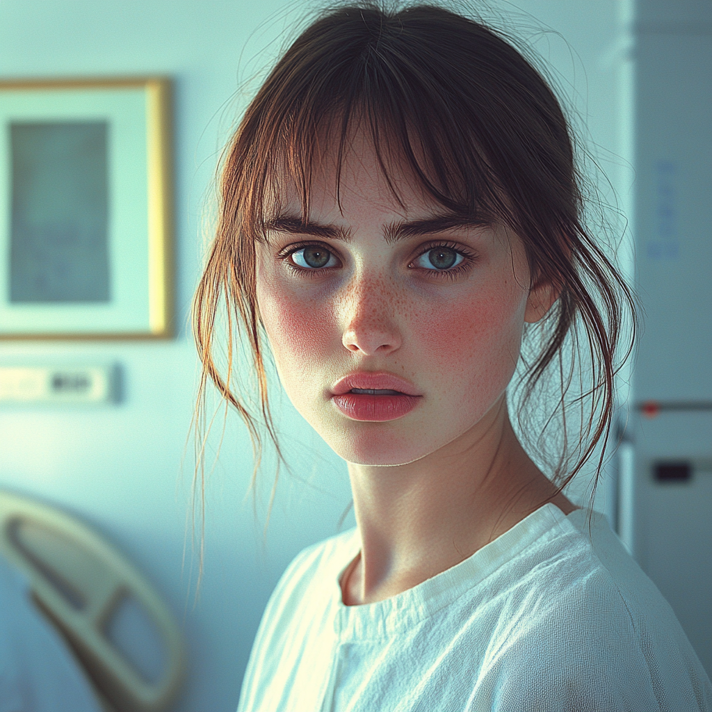 A woman standing in a hospital room | Source: No source