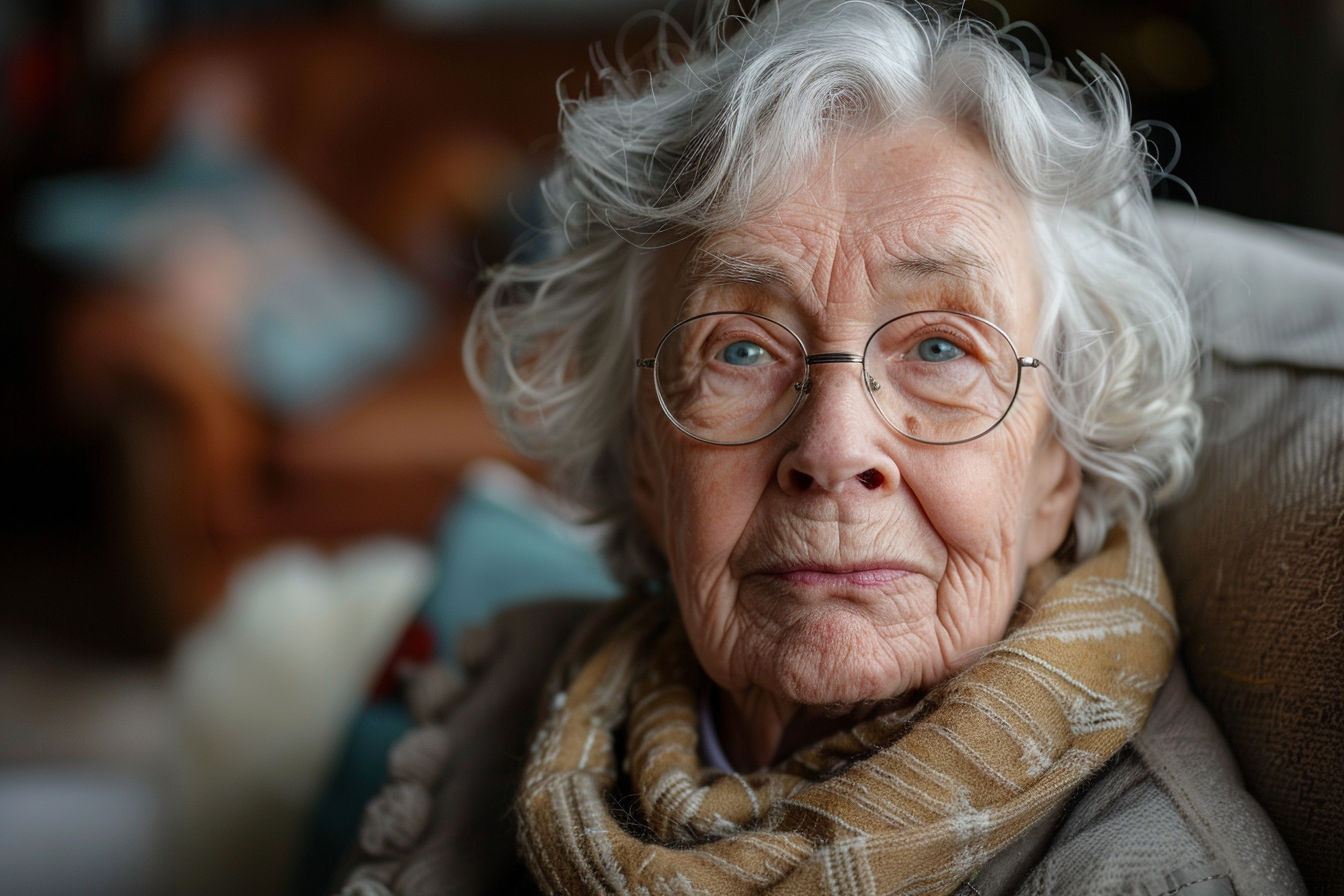 A thoughtful elderly woman | Source: no source