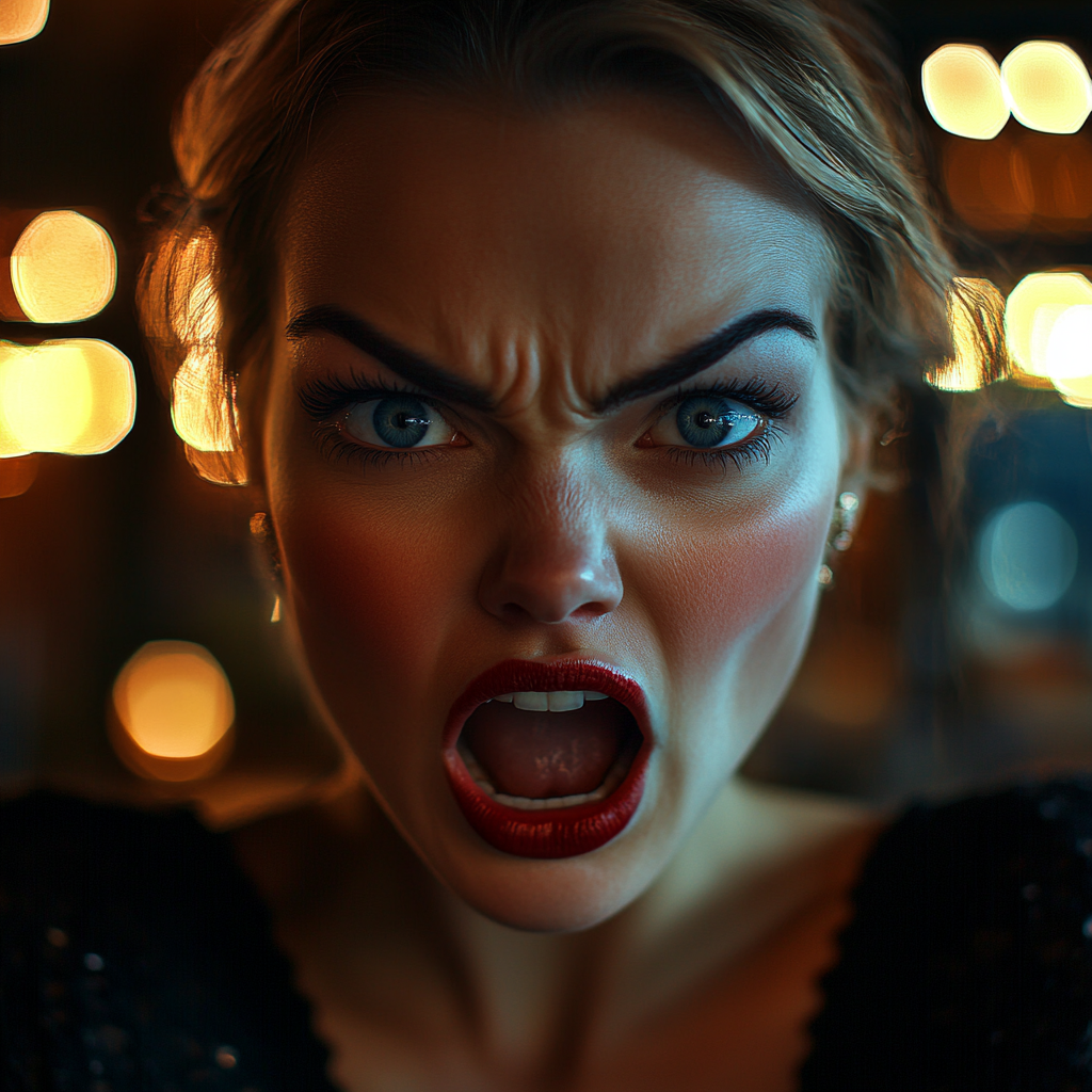 A startled woman gaping in shock | Source: No source