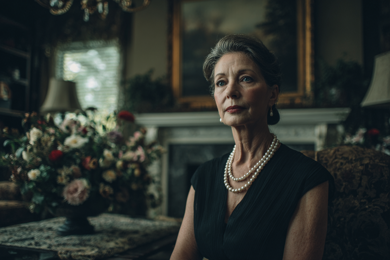 An older woman sitting on a couch | Source: no source