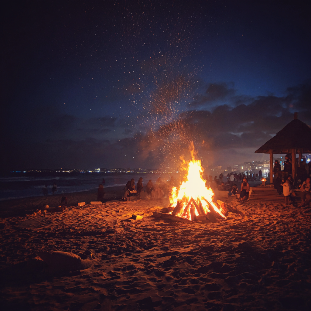 A beach bonfire | Source: no source