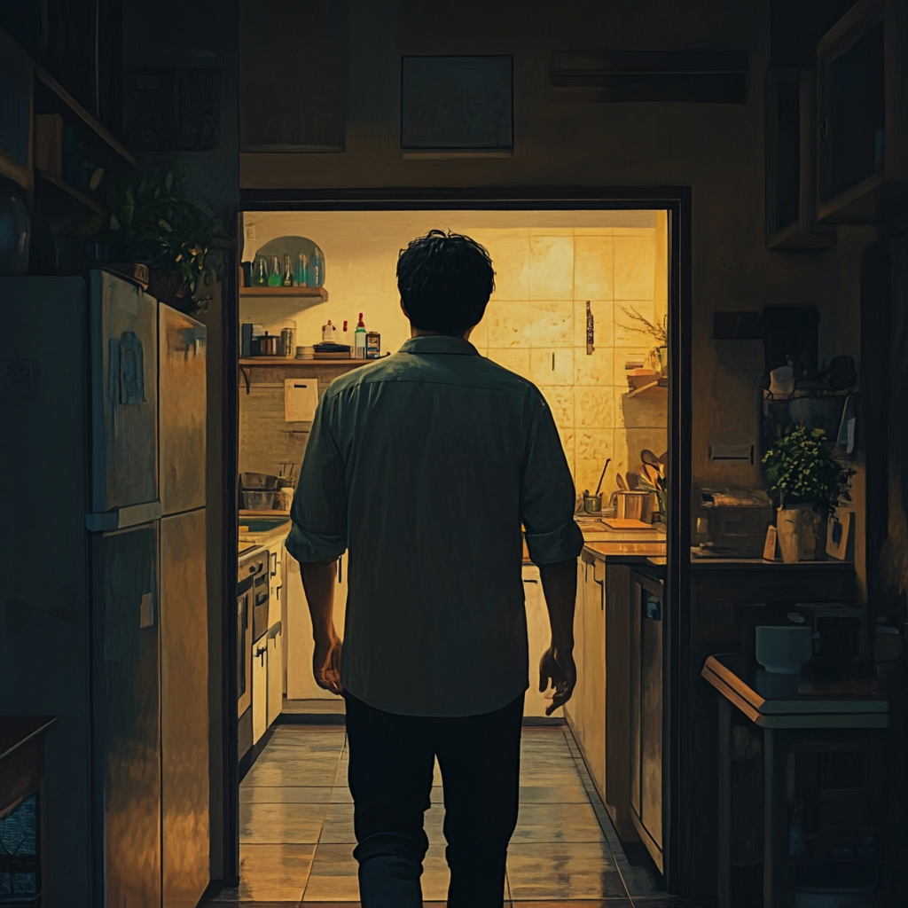 A man standing in a kitchen | Source: no source
