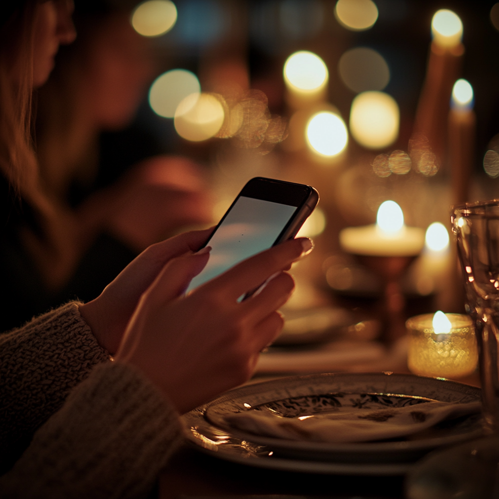 A woman holding a phone | Source: no source
