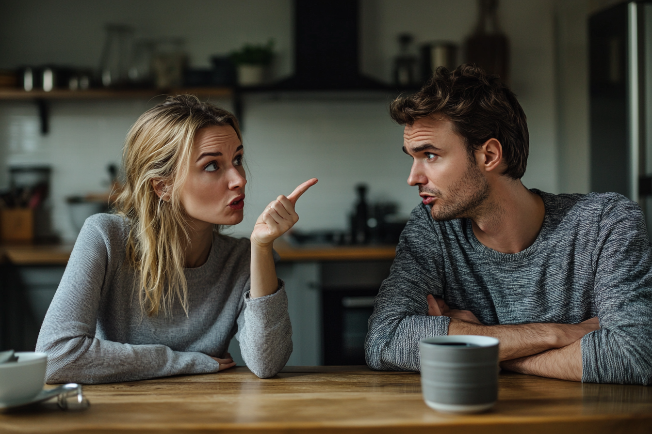 A woman having a serious conversation with her husband | Source: No source