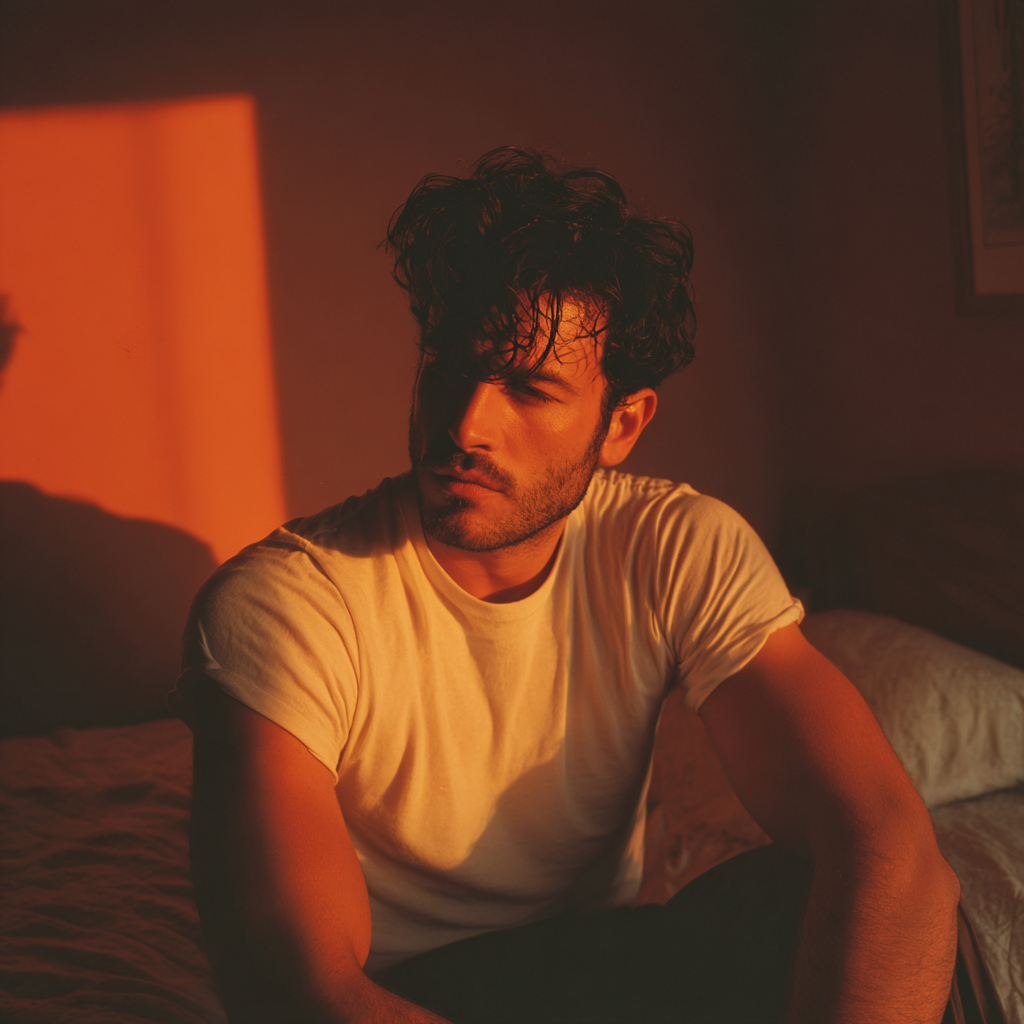 An upset man sitting at the edge of a bed | Source: No Source