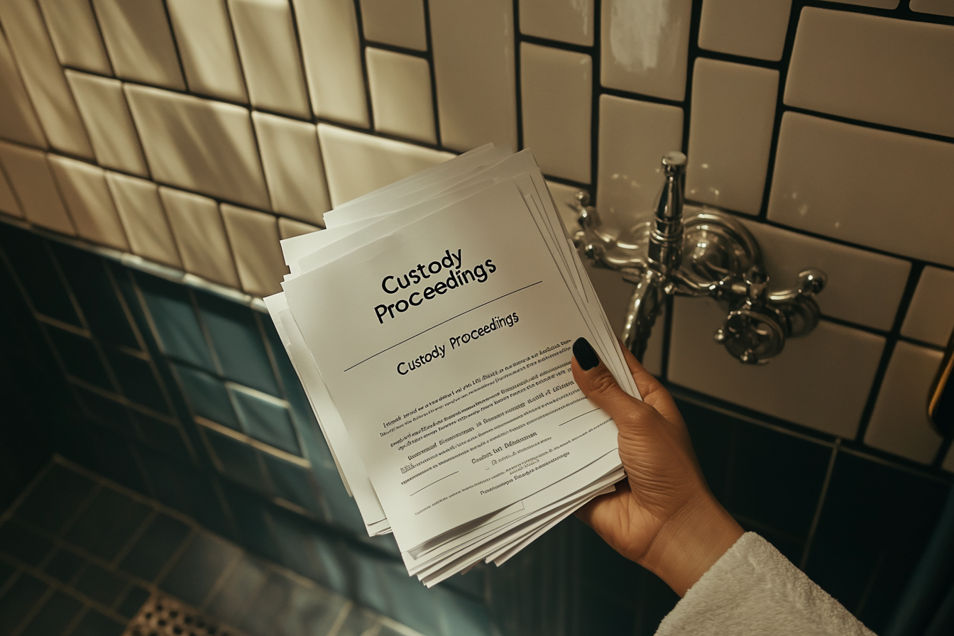A set of legal papers that say "Custody Proceedings" | Source: No source