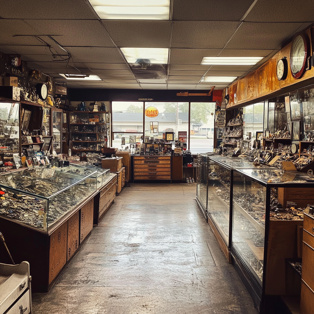 The interior of a pawn shop | Source: no source