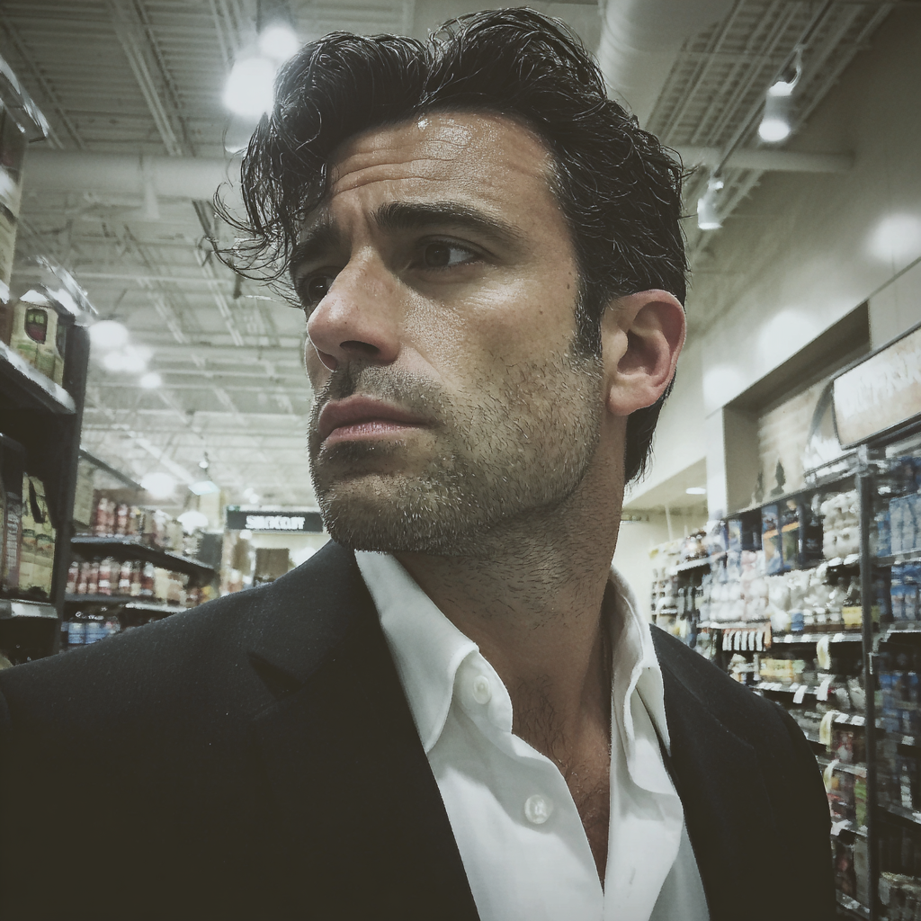 A stern man wearing a suit | Source: no source