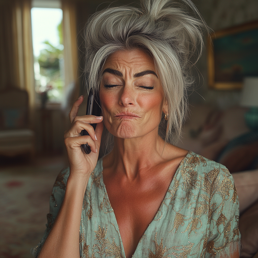 An older woman talking on the phone | Source: No source