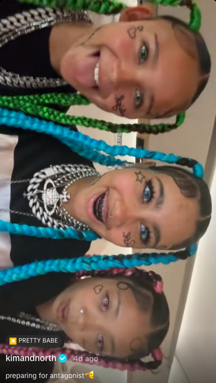 North West smiling with her friends, posted on October 18, 2025. | Source: TikTok/@kimandnorth